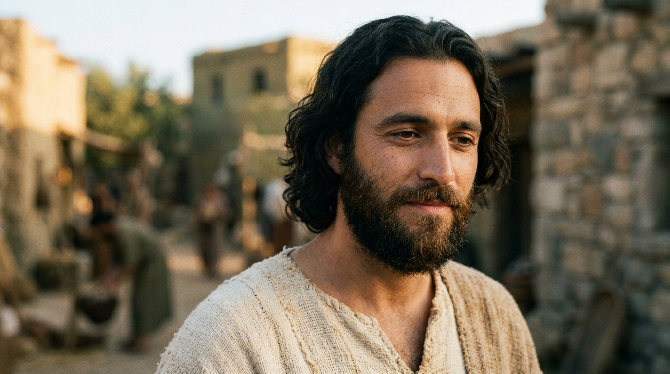 Moderne, nahbare und würdevolle Darstellung von Jesus von Nazareth